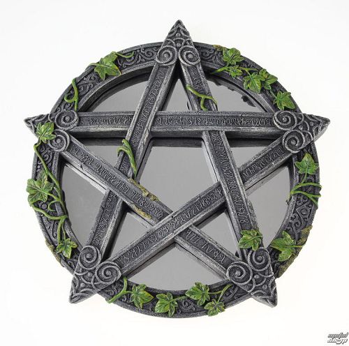 zrkadlo (dekorácia) Wiccan Pentagram - B2537G6
