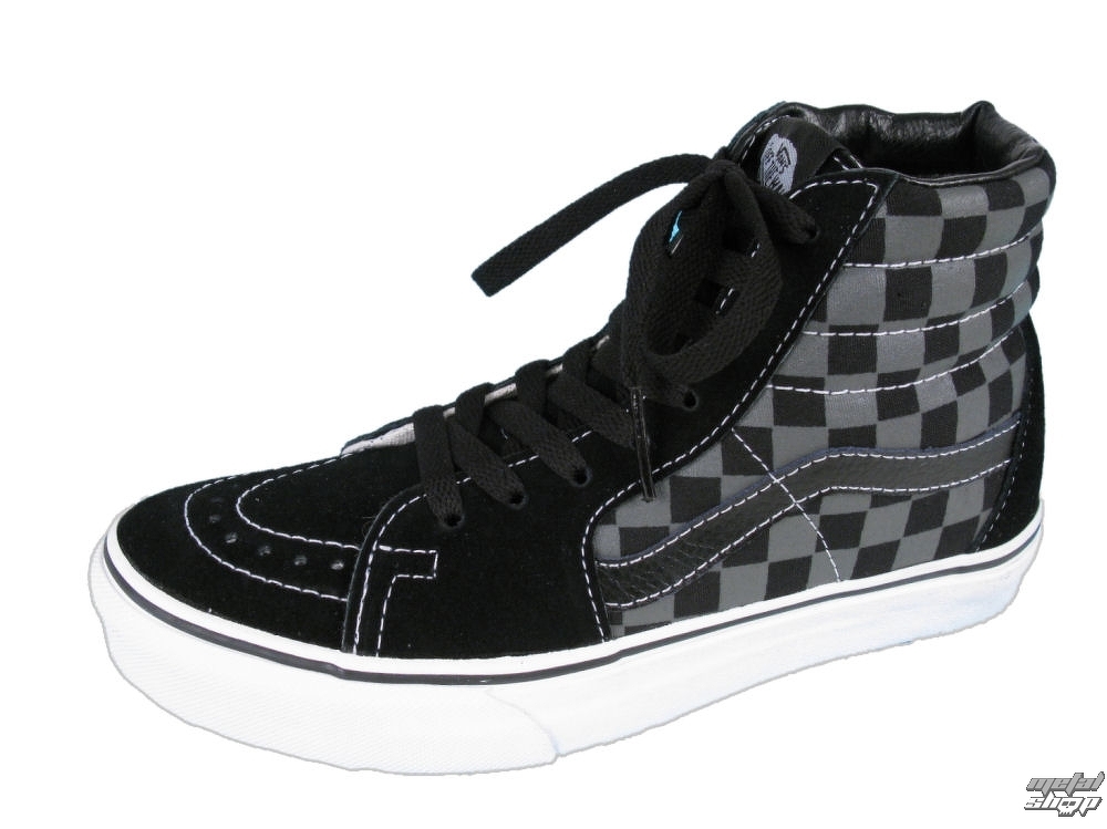 vans sk8 hi black pewter checkerboard