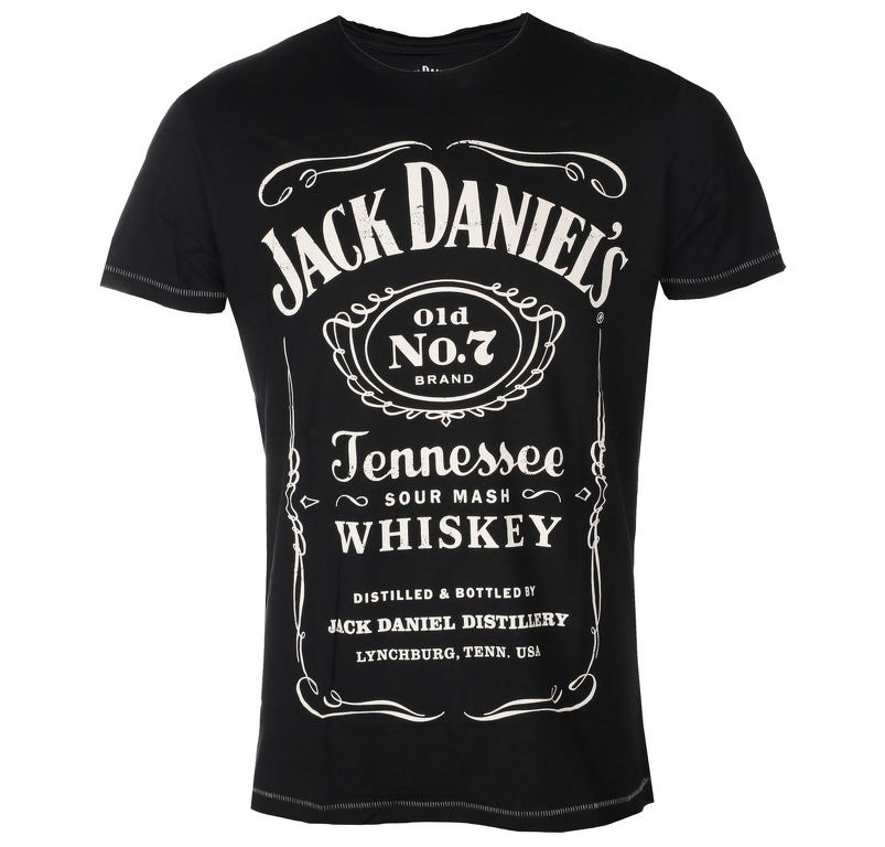 tričko pánske Jack Daniels - Classic Logo - Black - BIOWORLD - TS011078JDS  | Rock fashion